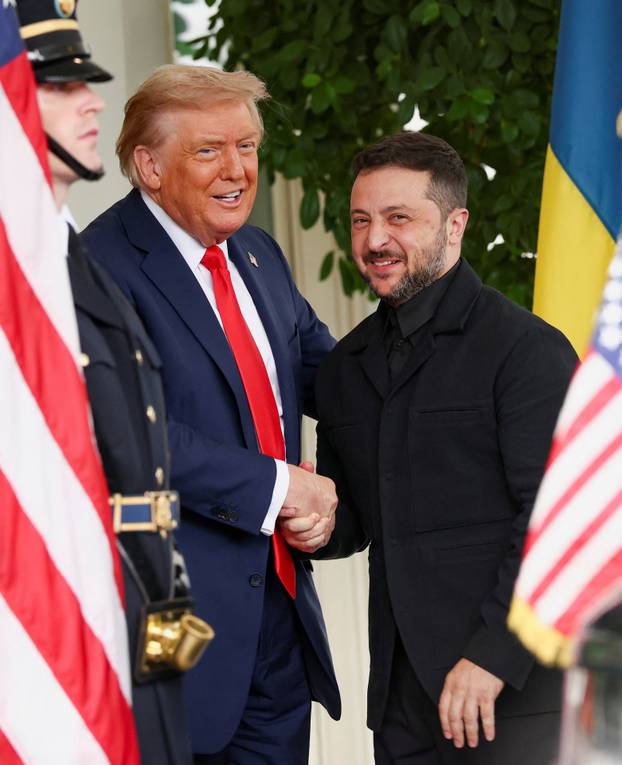 U.S. President Trump meets with Ukrainian President Zelenskiy and European leaders, in Washington, D.C.