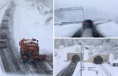 Jak snijeg na autocesti otežava promet, HAK: Kroz Gorski kotar i Liku zimski uvjeti na cestama!