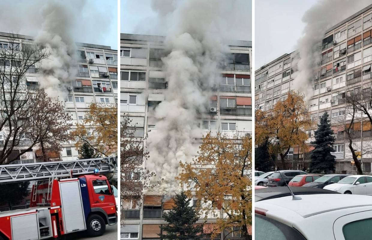 Požar u stanu u Zapruđu: Ljudi su u panici napuštali zgradu, dvoje ih se nagutalo dima...