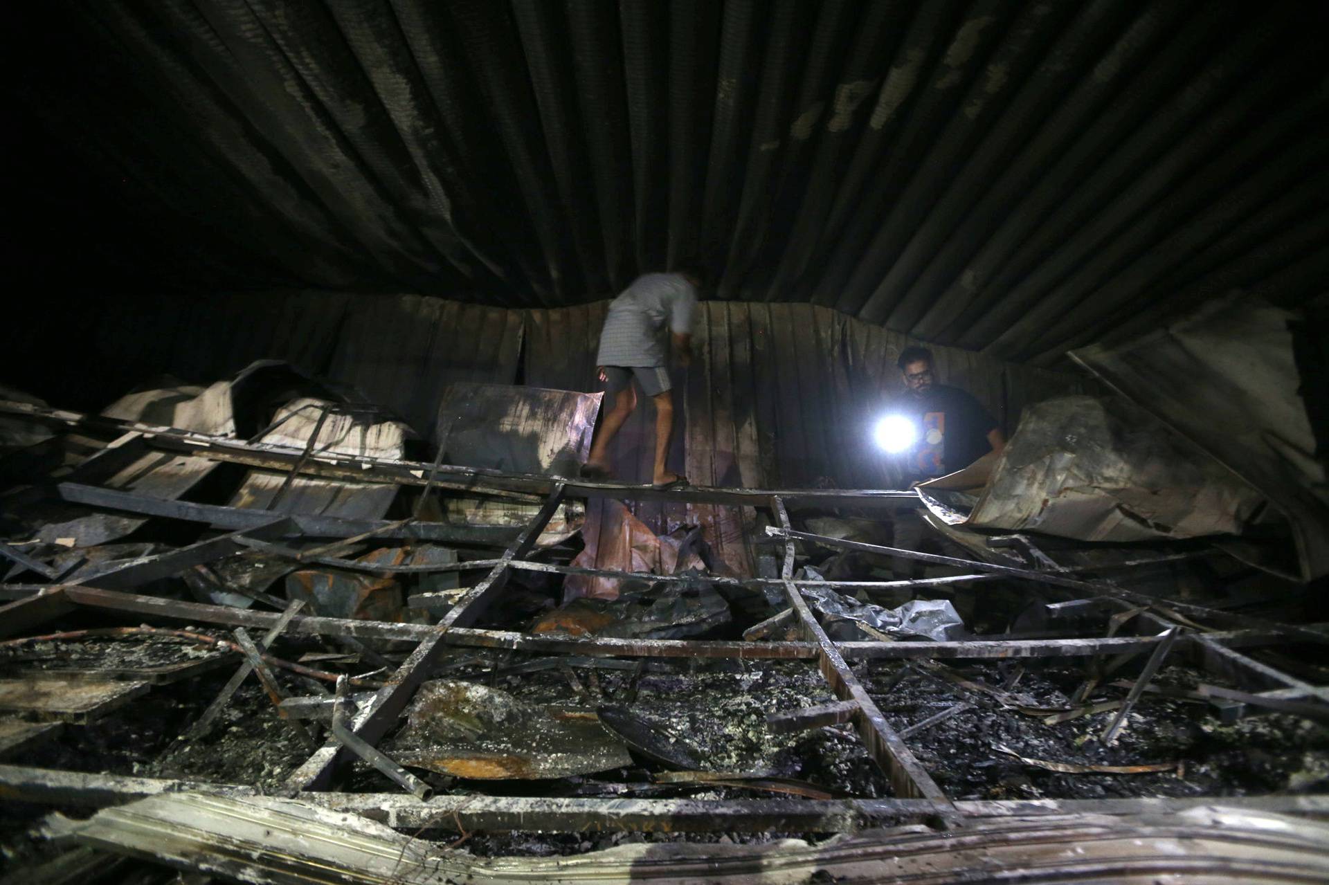 Fire at al-Hussain coronavirus hospital in Nassiriya, Iraq