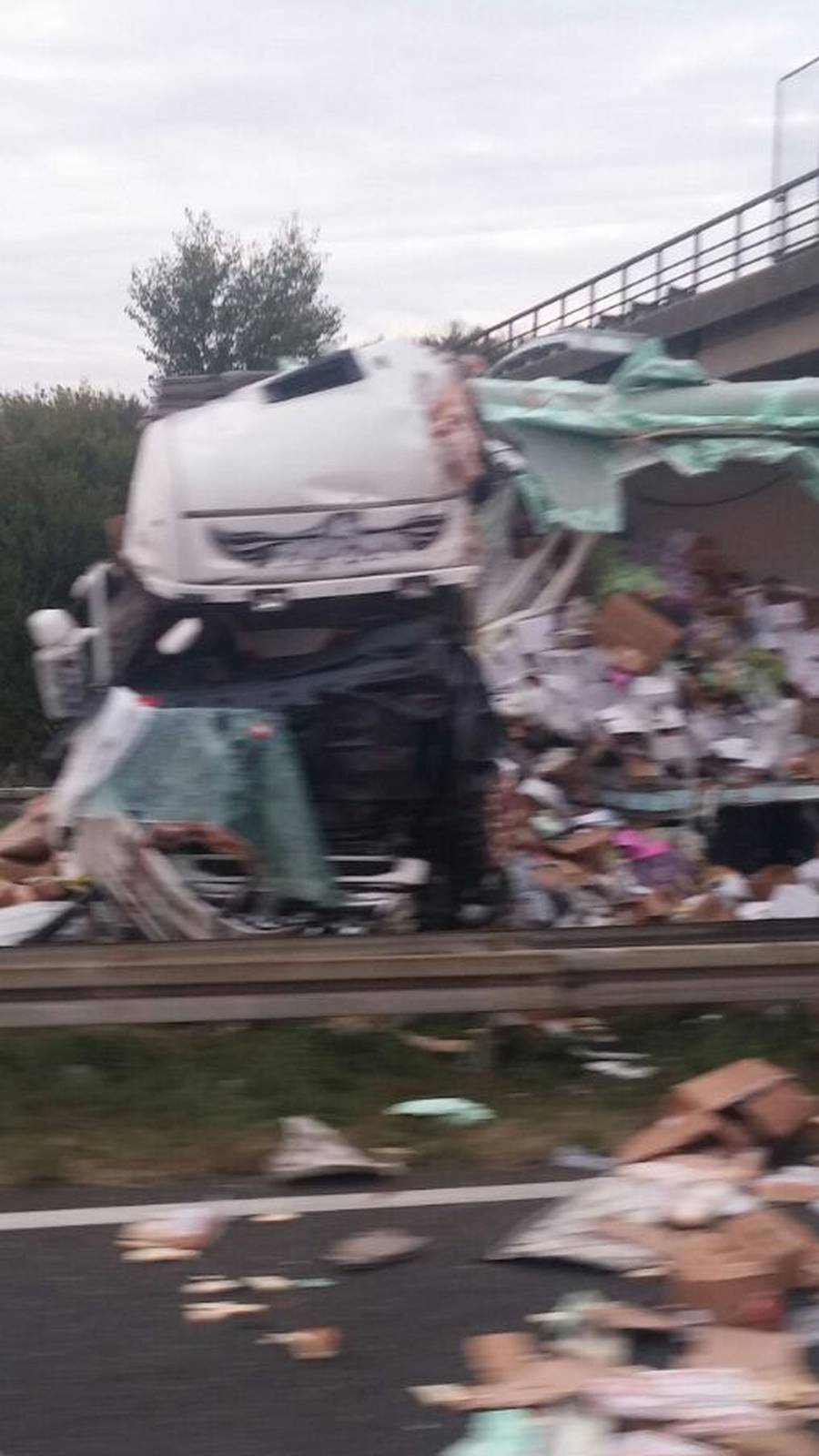 Vozač se kamionom zaletio u nadvožnjak, dvoje poginulih