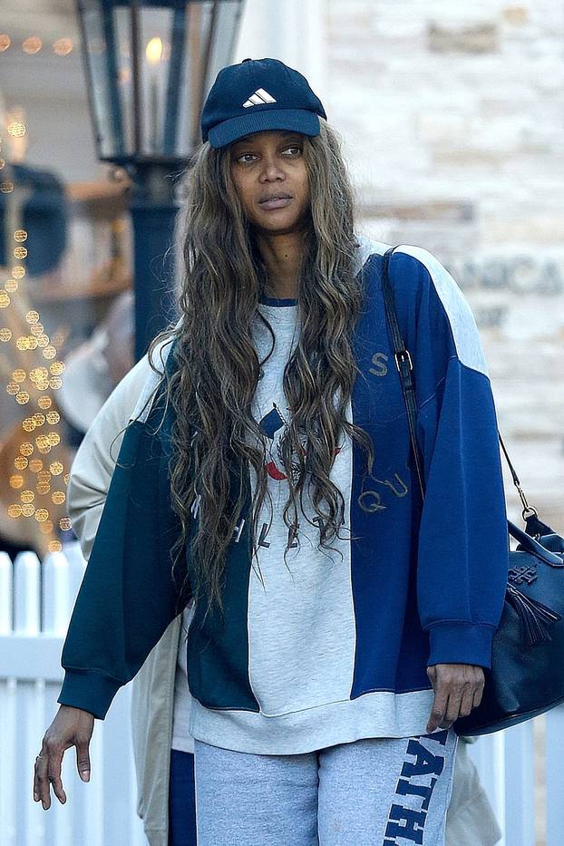 *EXCLUSIVE* Tyra Banks looks the opposite of her "Life-Size 2" character as she steps out with no makeup