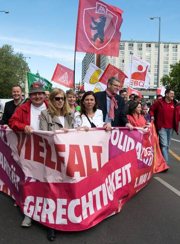 01 May in Berlin - trade union demonstrations