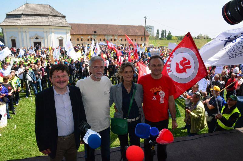 Najveći prosvjed sindikata je u Slavoniji okupio oko 8000 ljudi