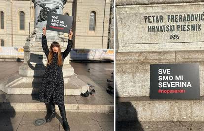 Pjevačica napravila transparent 'Svi smo mi Severina' i stajala u centru Zagreba: 'Dosta je bilo'