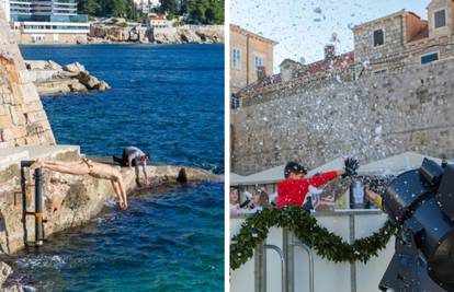 Dubrovnik: Neki se još  kupaju, dok drugi uživaju u klizanju...