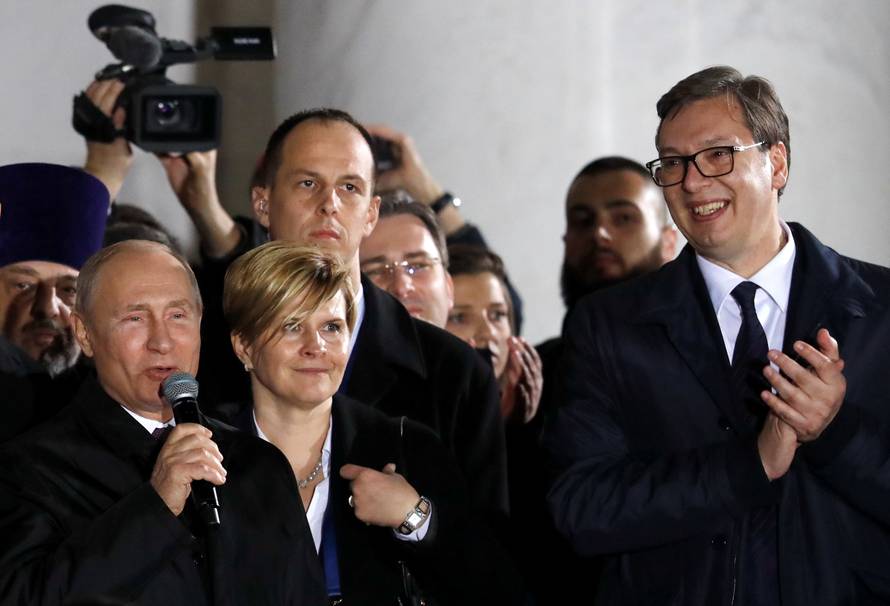 Russia's President Vladimir Putin visits Serbia