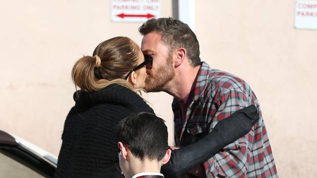 Ben Affleck And Jennifer Lopez With Son Max In Westwood At Mexican Restaurant, Tacos Tu Madre