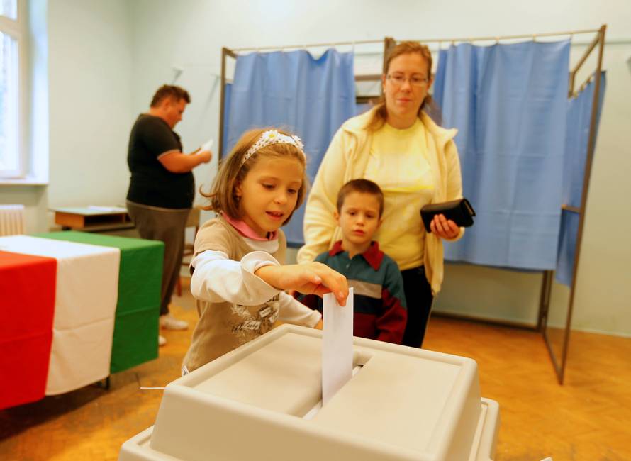 Hungarians vote in a referendum on the European Union's migrant quotas in village of Roszke