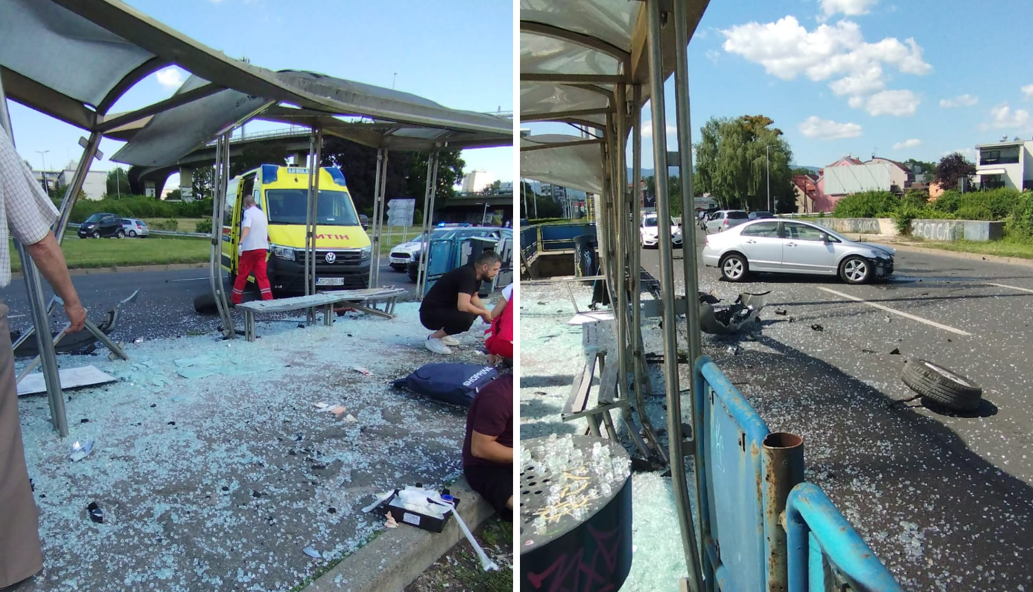VIDEO Užas u Zagrebu: Autom pokupio tramvajsku stanicu i pješake, troje ljudi ozlijeđeno