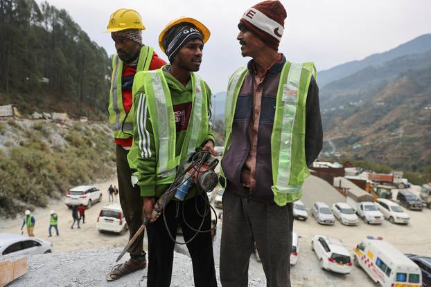 Rescue operations in progress after workers are trapped in a tunnel collapse, in Uttarkashi