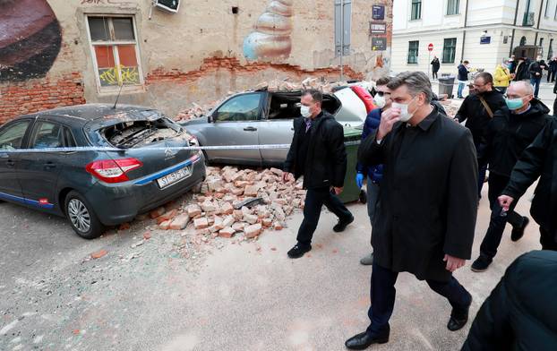 Državni vrh obišao centar Zagreba u kojem su najveća oštećenja nakon potresa