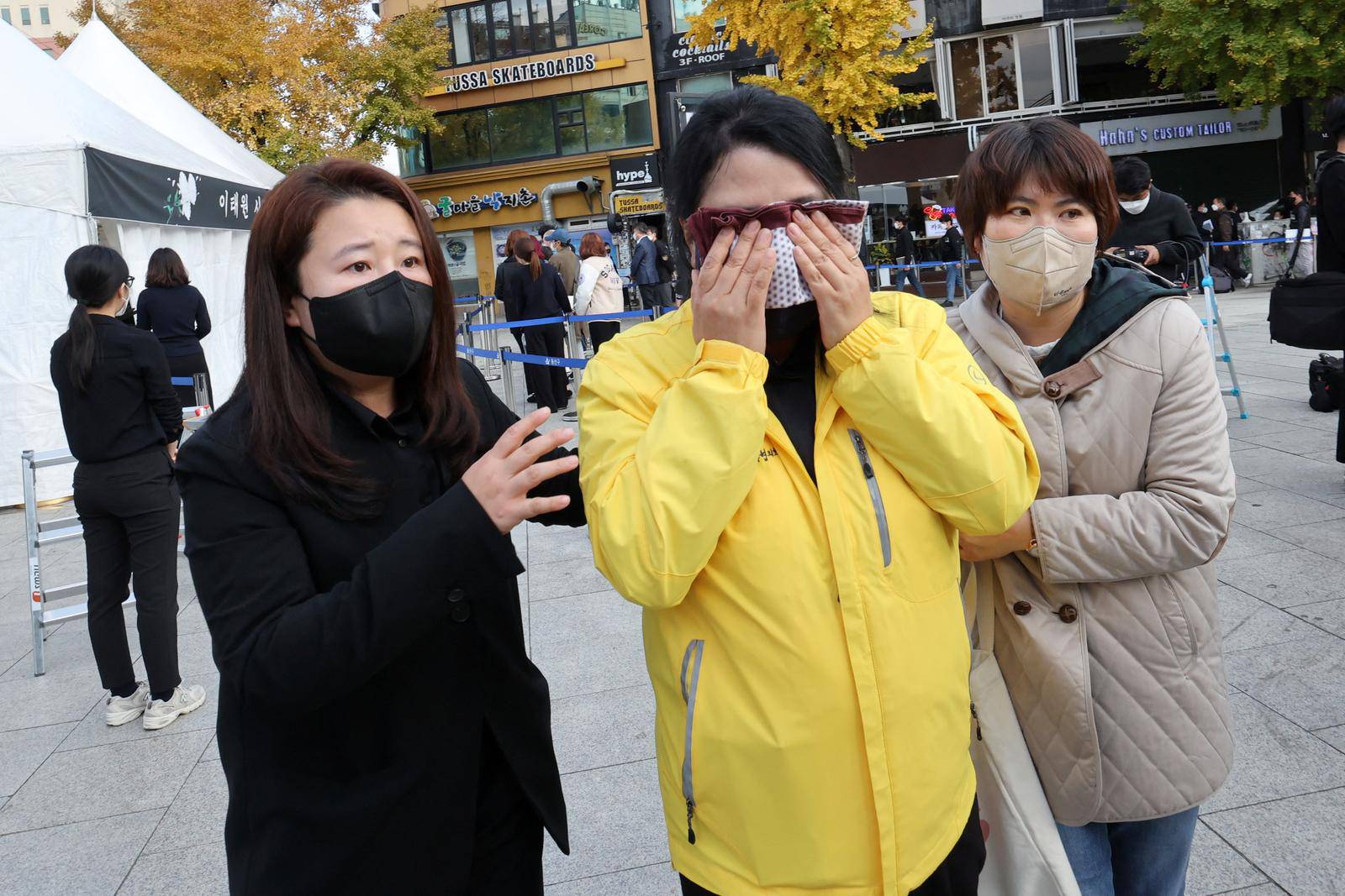 Aftermath of stampede during Halloween festival in Seoul