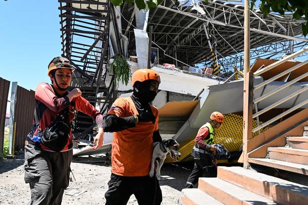 Aftermath of a magnitude 7.8 earthquake in southern Philippines