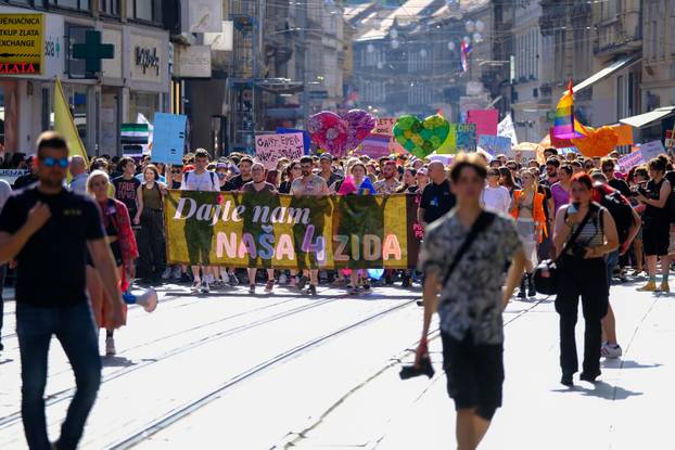 Zagreb: 21. Povorka ponosa pod sloganom "Dajte nam naša četiri zida!"