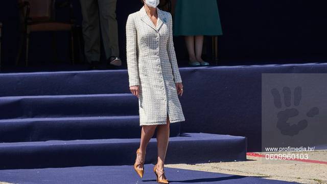 Spain: Queen Letizia during the National Ensign