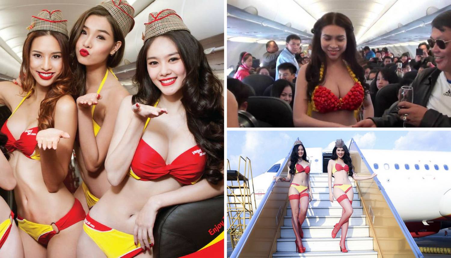 Stjuardese poslužuju putnike u bikinijima - svi žele na taj let