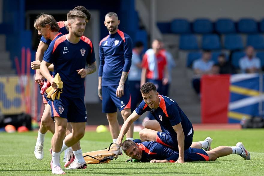 Neuruppin: Trening hrvatske nogometne reprezentacije u kampu uoči utakmice s Albanijom