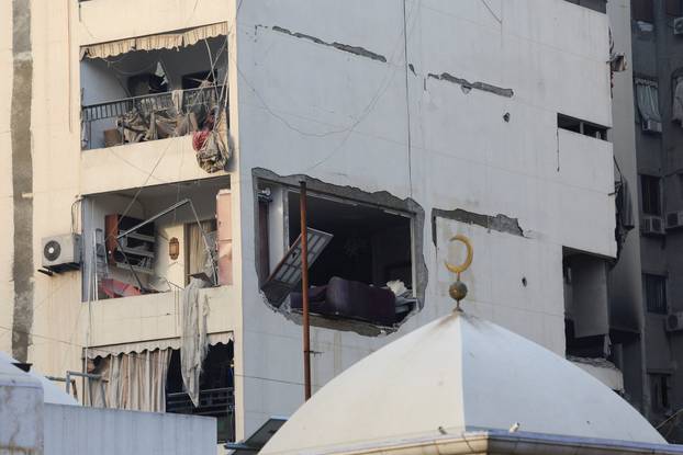 Aftermath of an Israeli strike, in Beirut