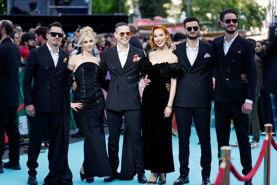 Eurovision Song Contest's 'Turquoise Carpet' event in Vienna