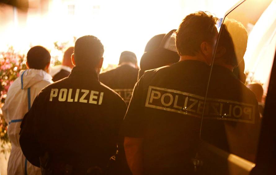Police secure area after explosion in Ansbach, near Nuremberg