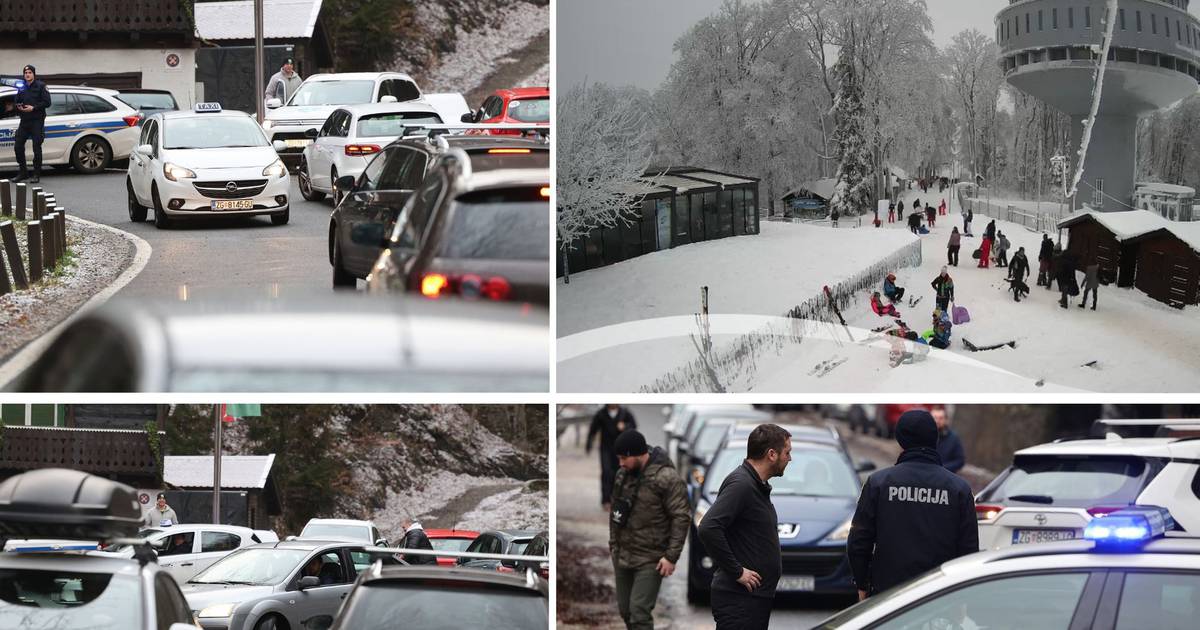 The ski season has started in Sljemen, the police had to close the road due to the large crowd