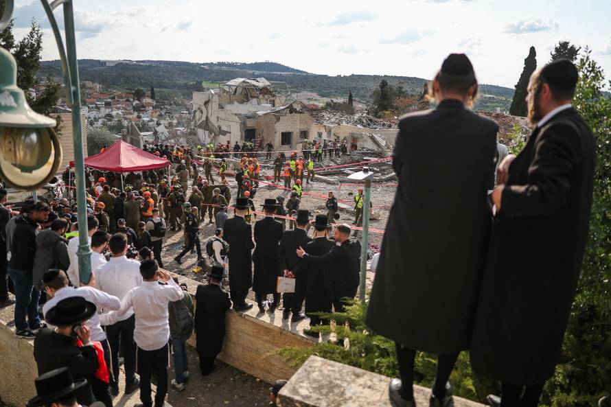 Aftermath of an Iranian strike in Beit Shemesh