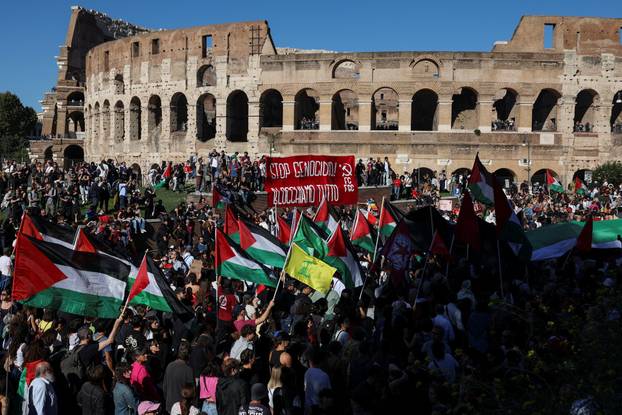 National protest for Gaza in Rome