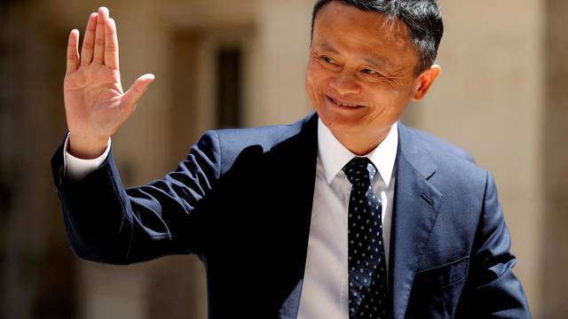 FILE PHOTO: Jack Ma, billionaire founder of Alibaba Group, arrives at the "Tech for Good" Summit in Paris, France