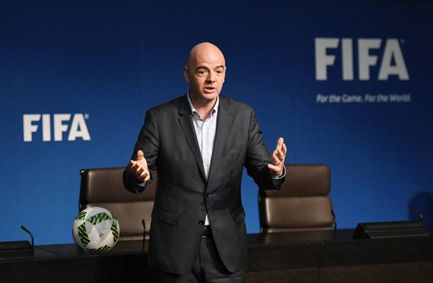 Archivbild; 02.08.2026 FIFA Praesident Gianni Infantino (Schweiz) CIES besucht das Home of FIFA 08.04.2016 FIFA Praeside