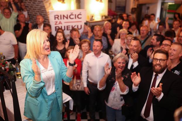 Rijeka: Doček izbornih rezultata u stožeru Ive Rinčić 