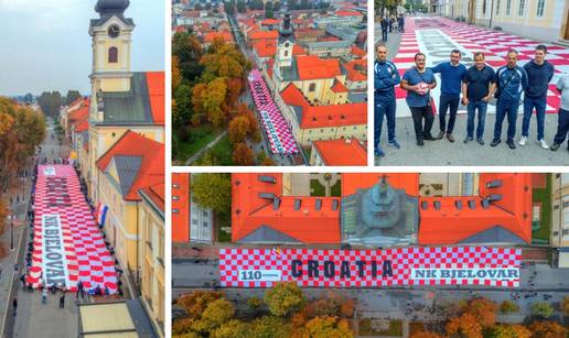 Vatrena fešta: Bjelovar prekrila megazastava od gotovo 100 m!