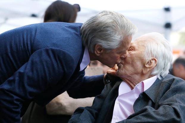 Actor Michael Douglas receives a star on Hollywood Walk of Fame