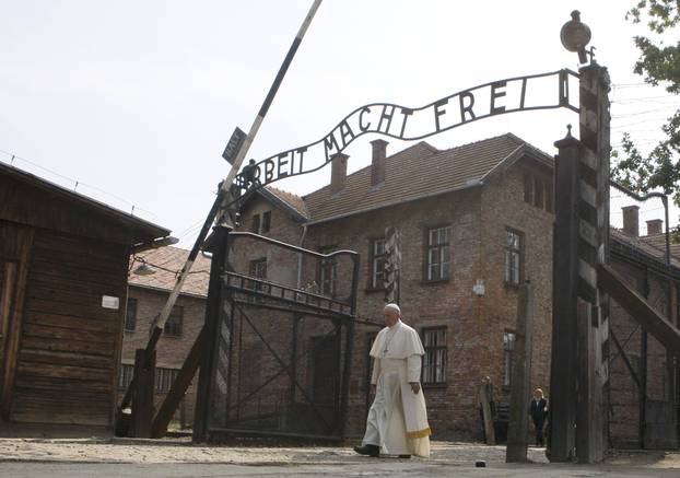 Pope Francis visits former Nazi German concentration and extermination camp Auschwitz-Birkenau in Oswiecim