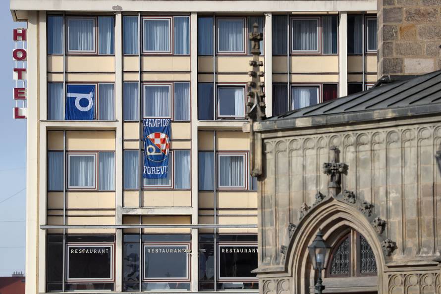 NavijaÄi Dinama u centru Plzena uoÄi utakmice UEFA Europa lige protiv Viktorie Plzen