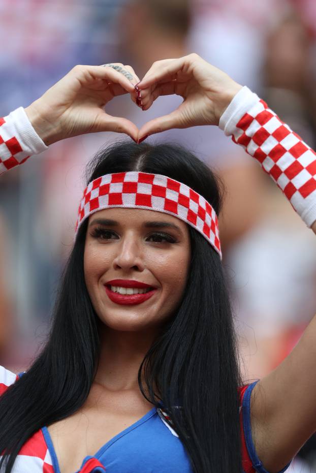 Moskva: Navijači na tribinama tijekom finalne utakmice između Francuske i Hrvatske