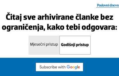 Čitajte bogatu arhivu Poslovnog dnevnika - registrirajte se putem Subscribe with Google