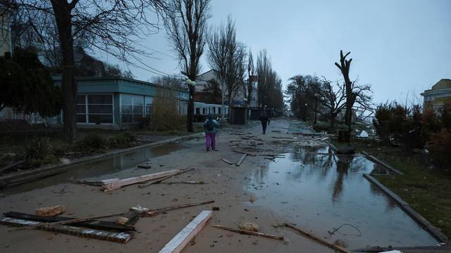 Aftermath of storm in Crimea