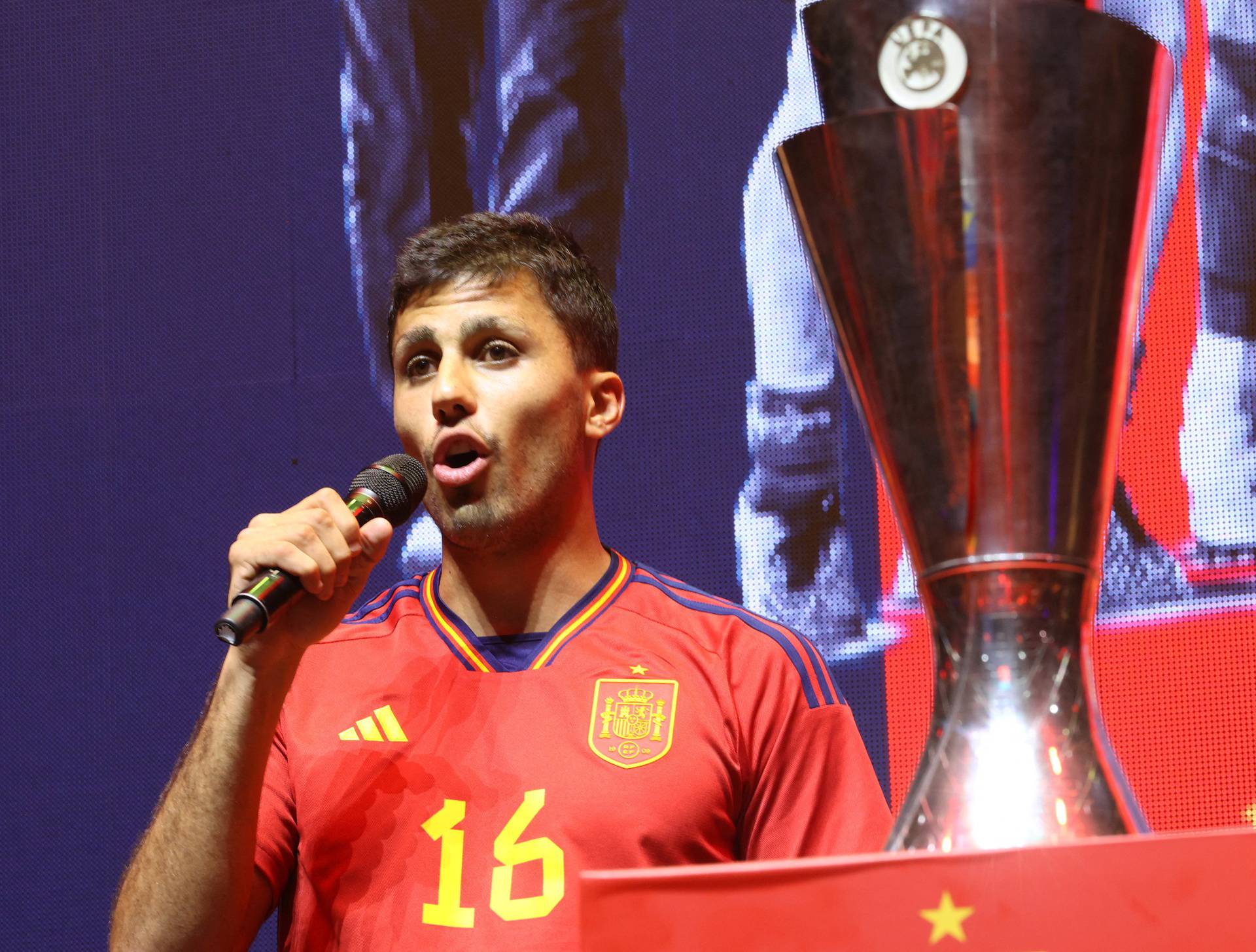 UEFA Nations League - Spain celebrate winning the UEFA Nations League