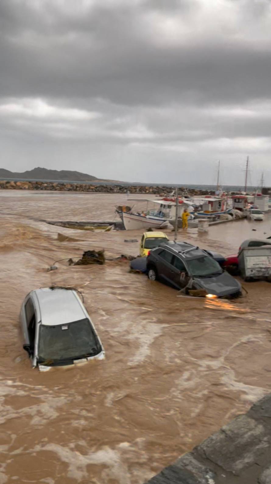 Floods in the Greek island of Paros