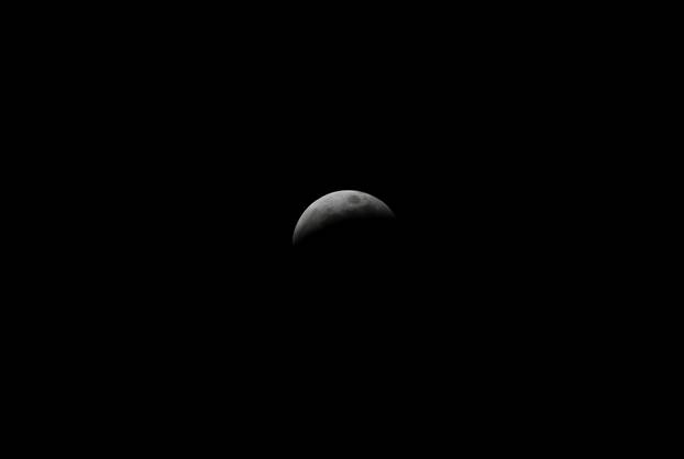 The moon during a total lunar eclipse as seen from Mexico City