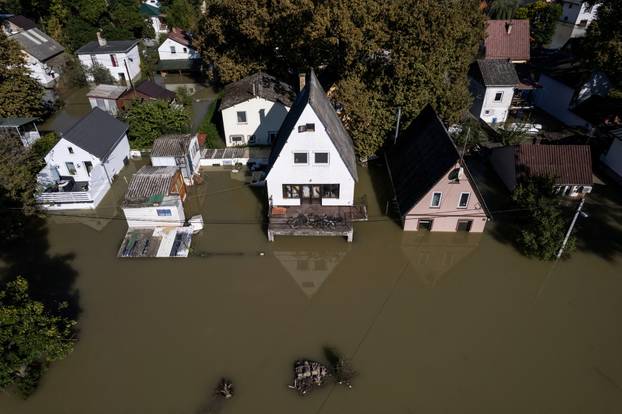 Flooding Danube in Hungary