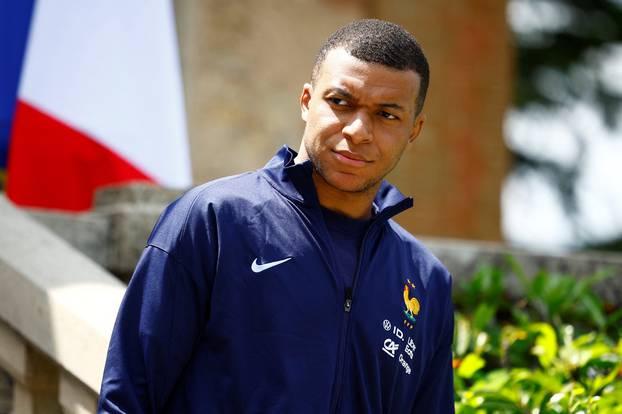 French President Macron meets French national soccer team ahead of the UEFA Euro 2024