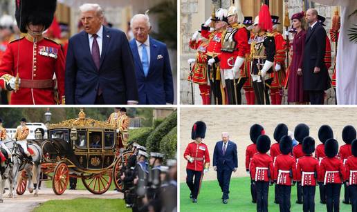 FOTO 100 fotografija Trumpova dočeka u Britaniji: Sve uz puno pompe, kako to Trump i voli...