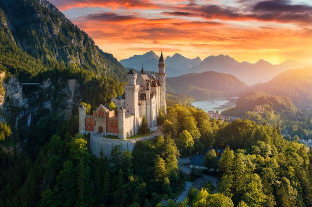 Neuschwanstein Fairytale Castle near Fussen, Bavaria, Germany. V