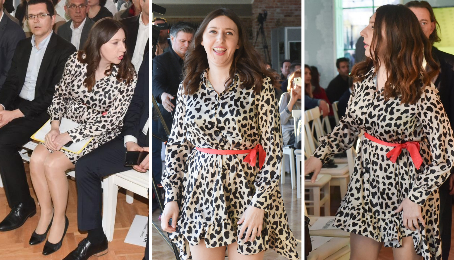 Vladimira Palfi došla je na skup 'Živog zida' u leopard haljini