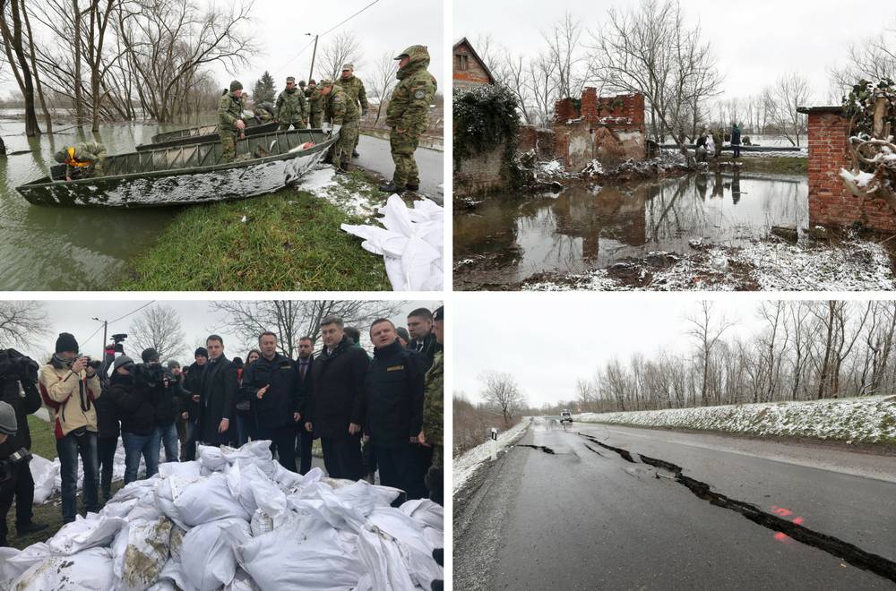 Ronioci dva sata u ledenoj vodi 'krpali' nasip kod Tanca na Uni