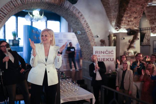 Rijeka: Doček izbornih rezultata u stožeru Ive Rinčić