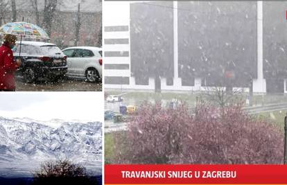 VIDEO Snijeg u travnju: Padaju krpe u Zagrebu, zabijelilo pola unutrašnjosti, a bit će ga još...