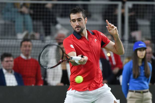 Varaždin: Davis Cup, meč Marin Čilić - Zizou Bergs